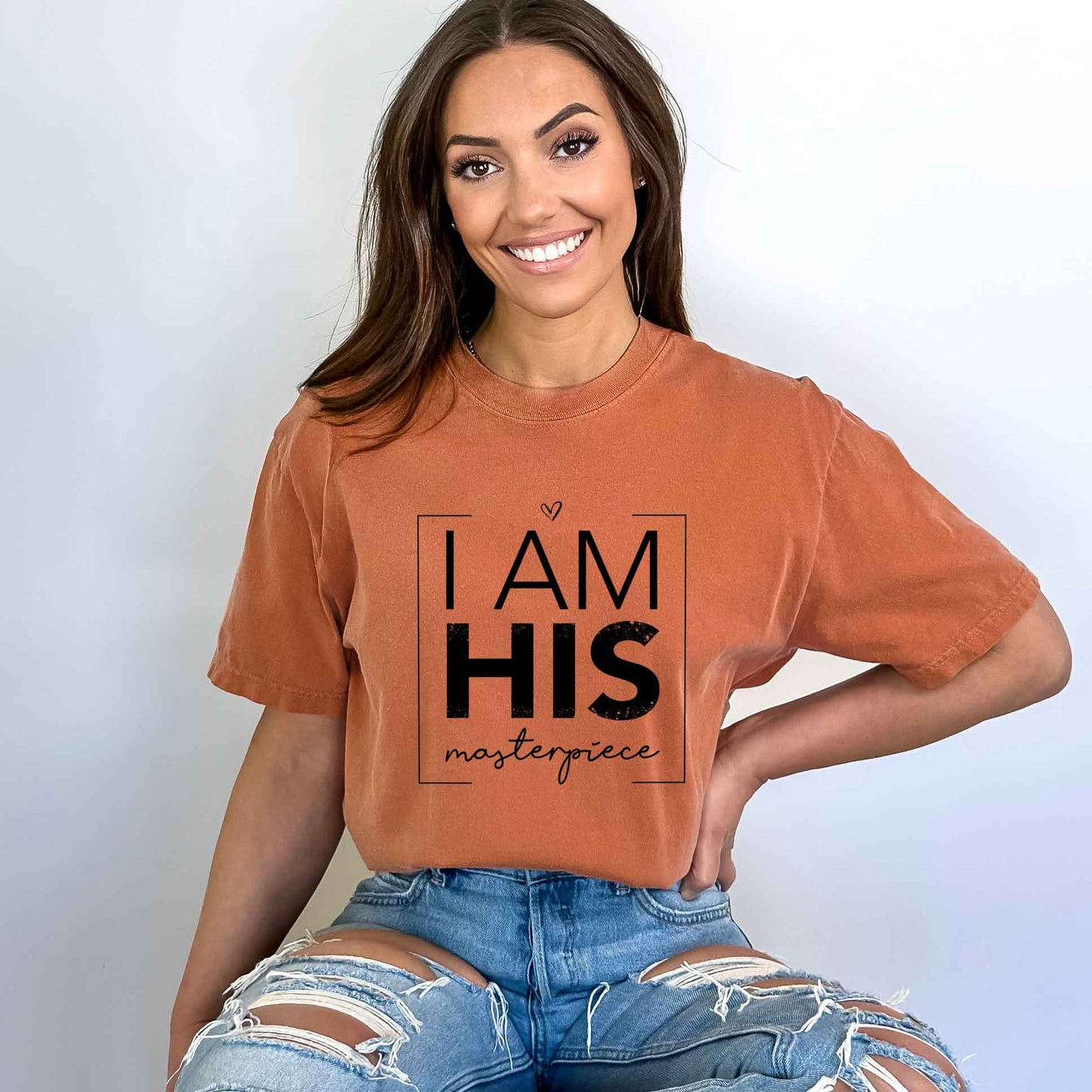 I Am His Masterpiece | Garment Dyed Tee