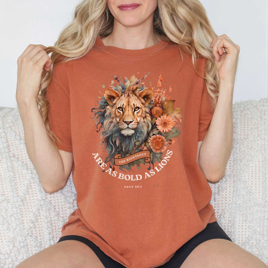 Floral Lion | Garment Dyed Tee