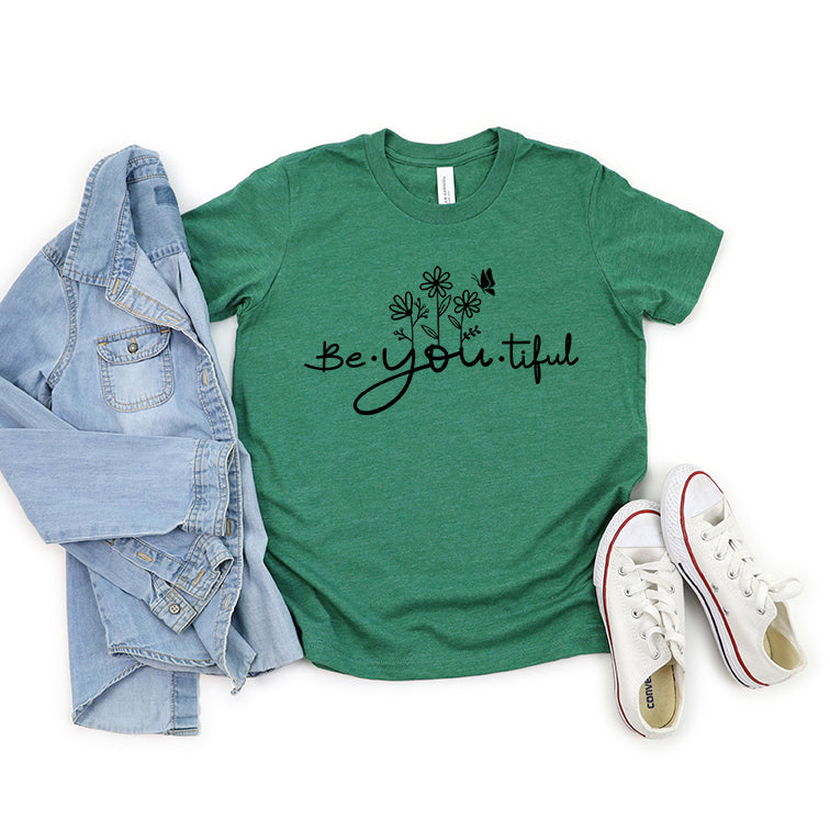 Be_You_Tiful Flowers | Youth Short Sleeve Crew