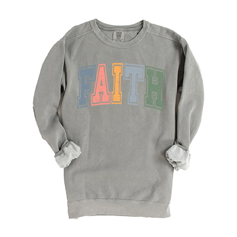 Faith Varsity | Garment Dyed Sweatshirt