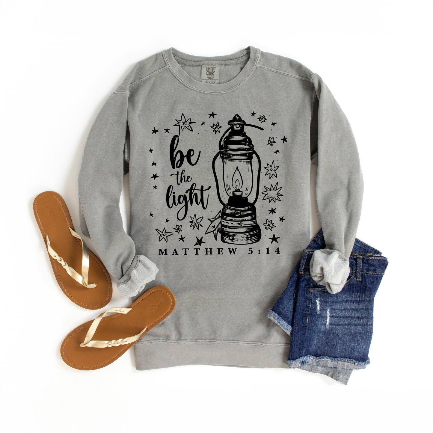 Be The Light Stars | Garment Dyed Sweatshirt