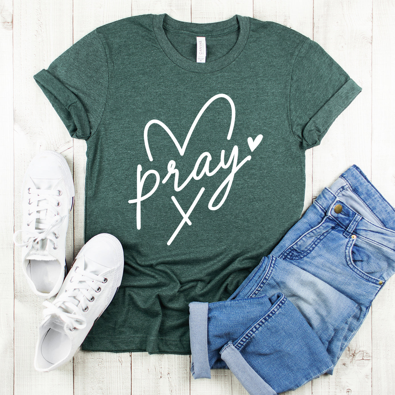 Pray Heart | Youth Short Sleeve Crew