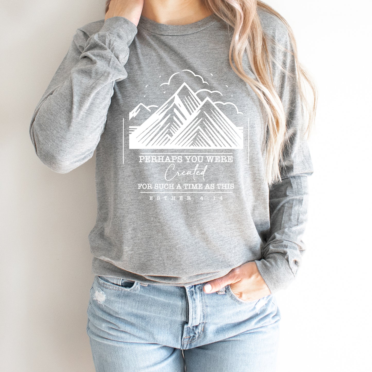 You Were Created Mountains | Long Sleeve Crew Neck