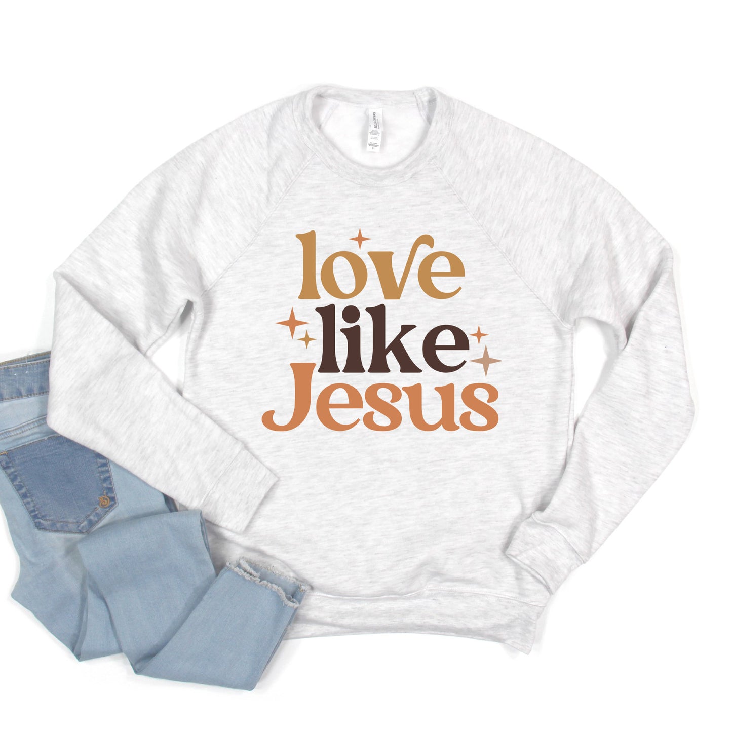 Love Like Jesus Stars | Bella Canvas Sweatshirt