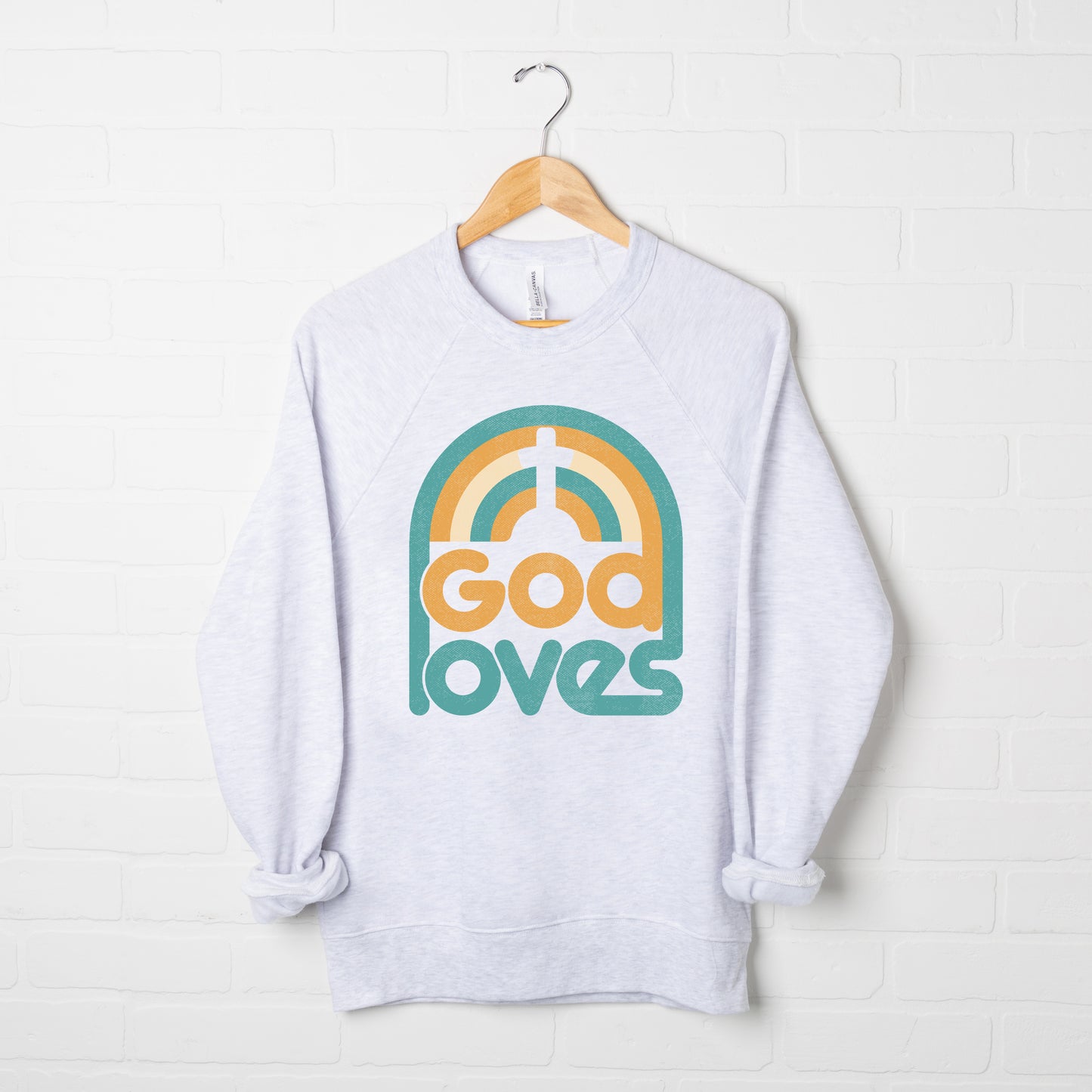 God Loves Rainbow | Bella Canvas Premium Sweatshirt