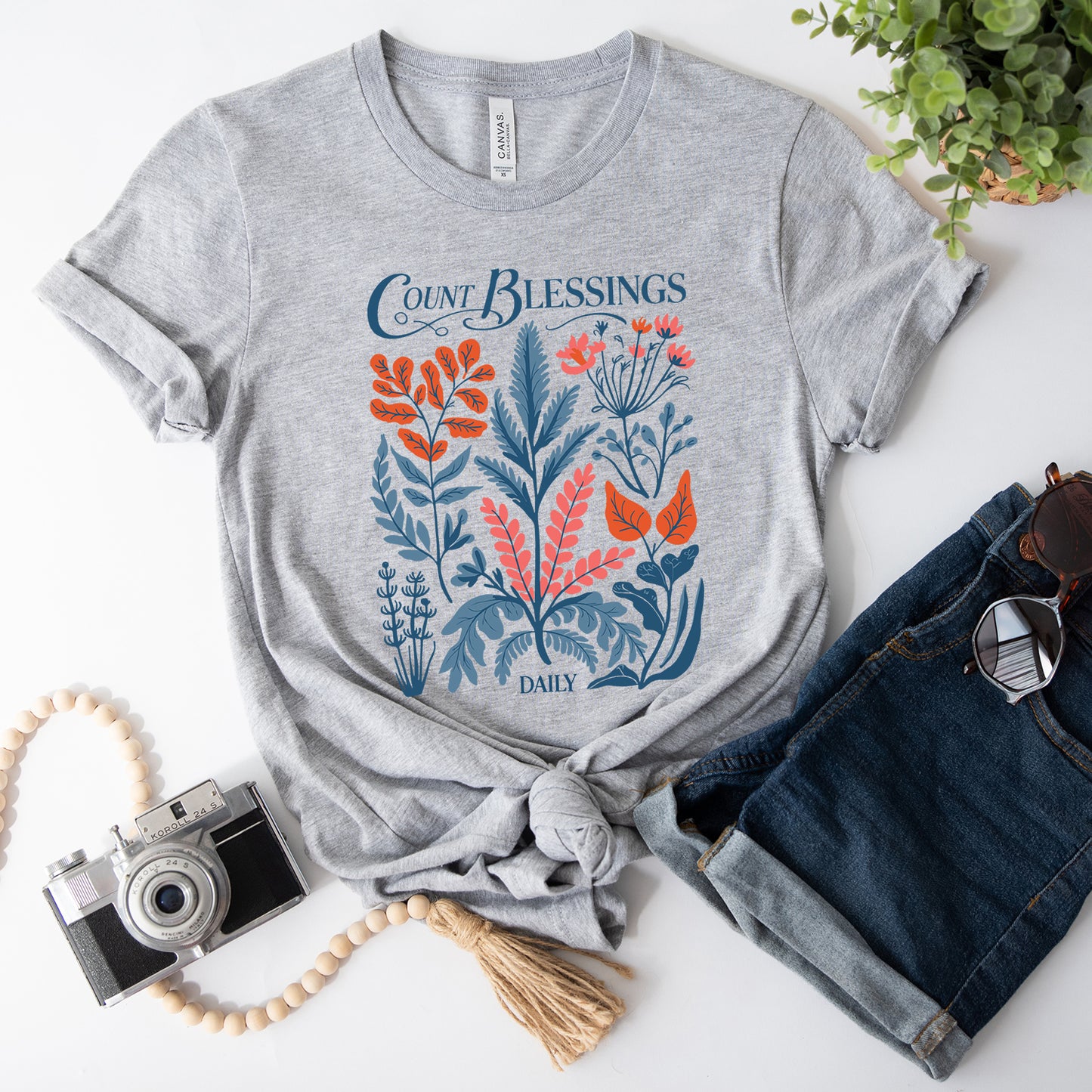 Count Blessings Daily | Short Sleeve Crew Neck