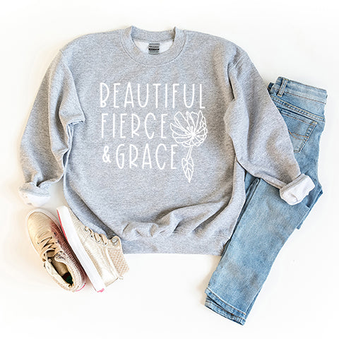 Beautiful Fierce And Grace | Youth Sweatshirt