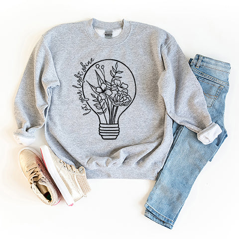 Let Your Light Shine Light Bulb | Youth Sweatshirt
