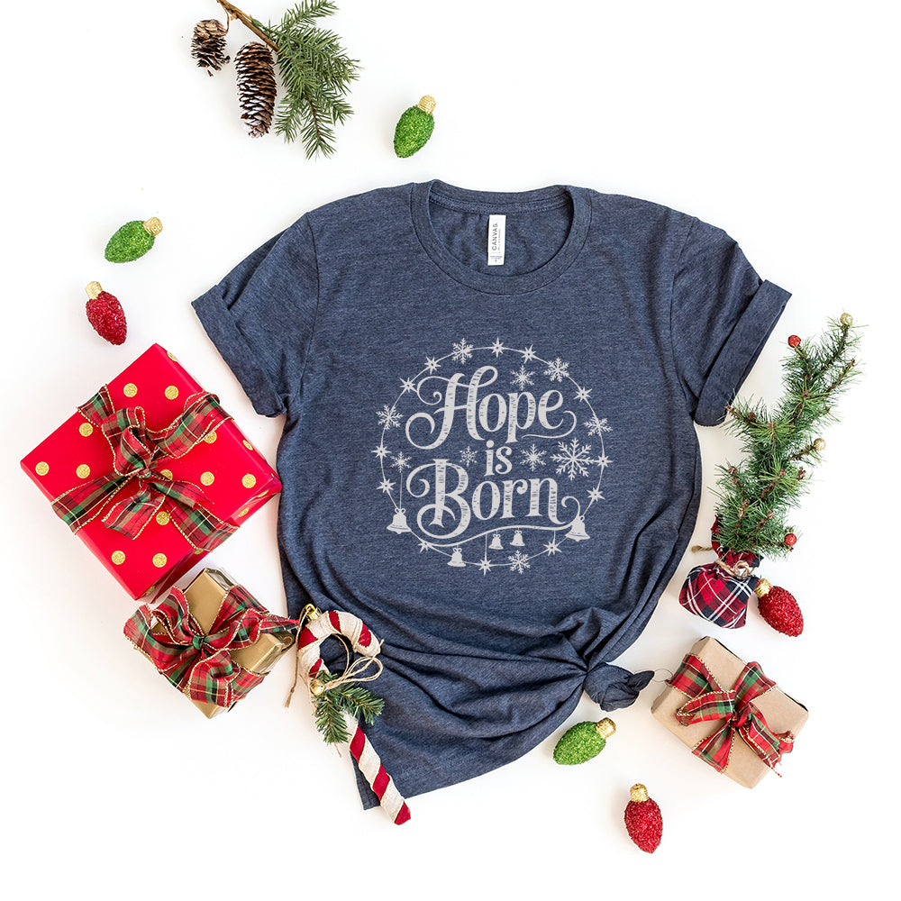 Hope Is Born Snowflake | Short Sleeve Crew Neck