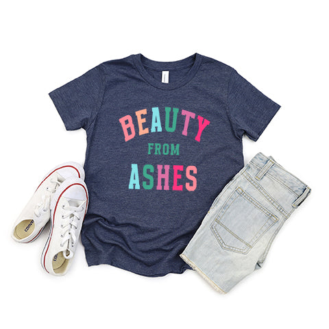 Beauty From Ashes Colorful Youth Short Sleeve Crew