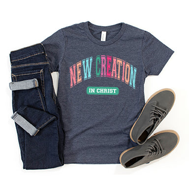 New Creation In Christ Colorful Youth Short Sleeve Crew