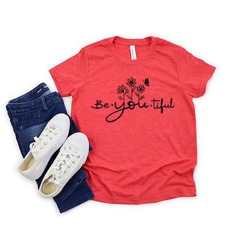 Be_You_Tiful Flowers | Youth Short Sleeve Crew