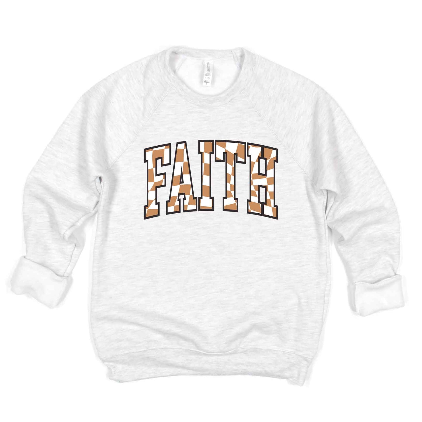 Checkered Faith | Bella Canvas Sweatshirt