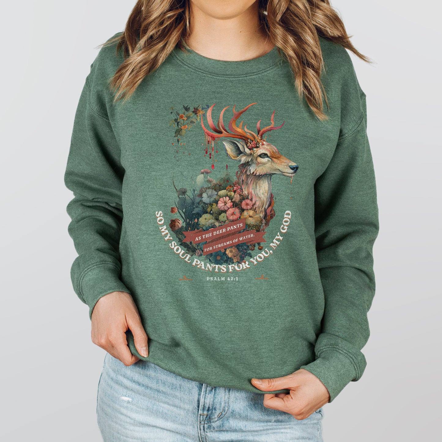 Deer Floral | Graphic Sweatshirt