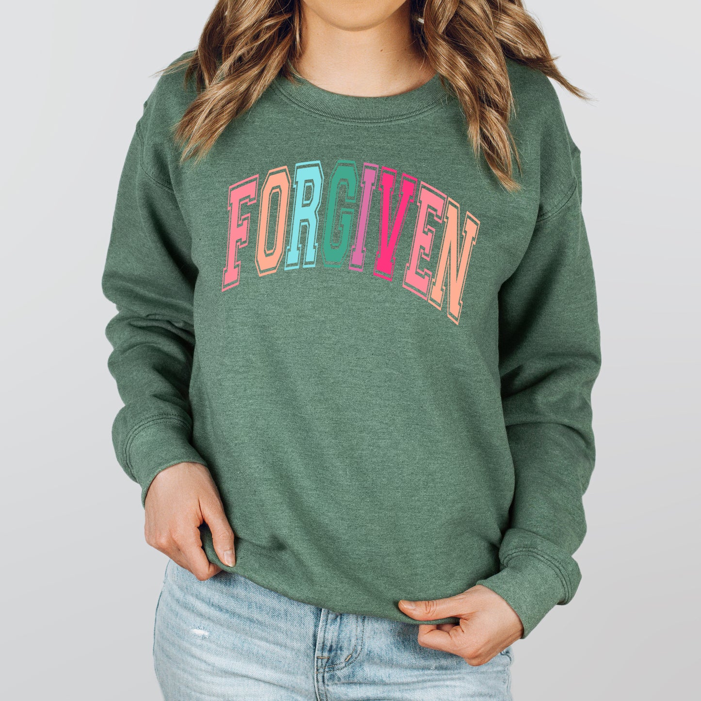 Forgiven Block Colorful | Graphic Sweatshirt