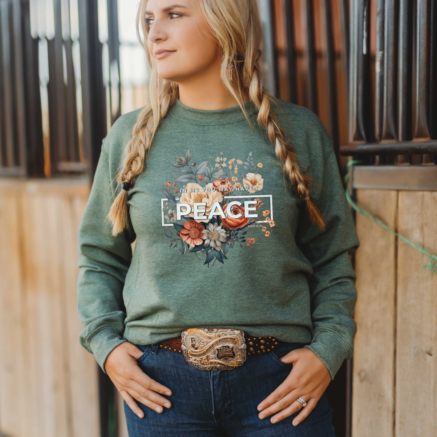 In Me You May Have Peace | Graphic Sweatshirt