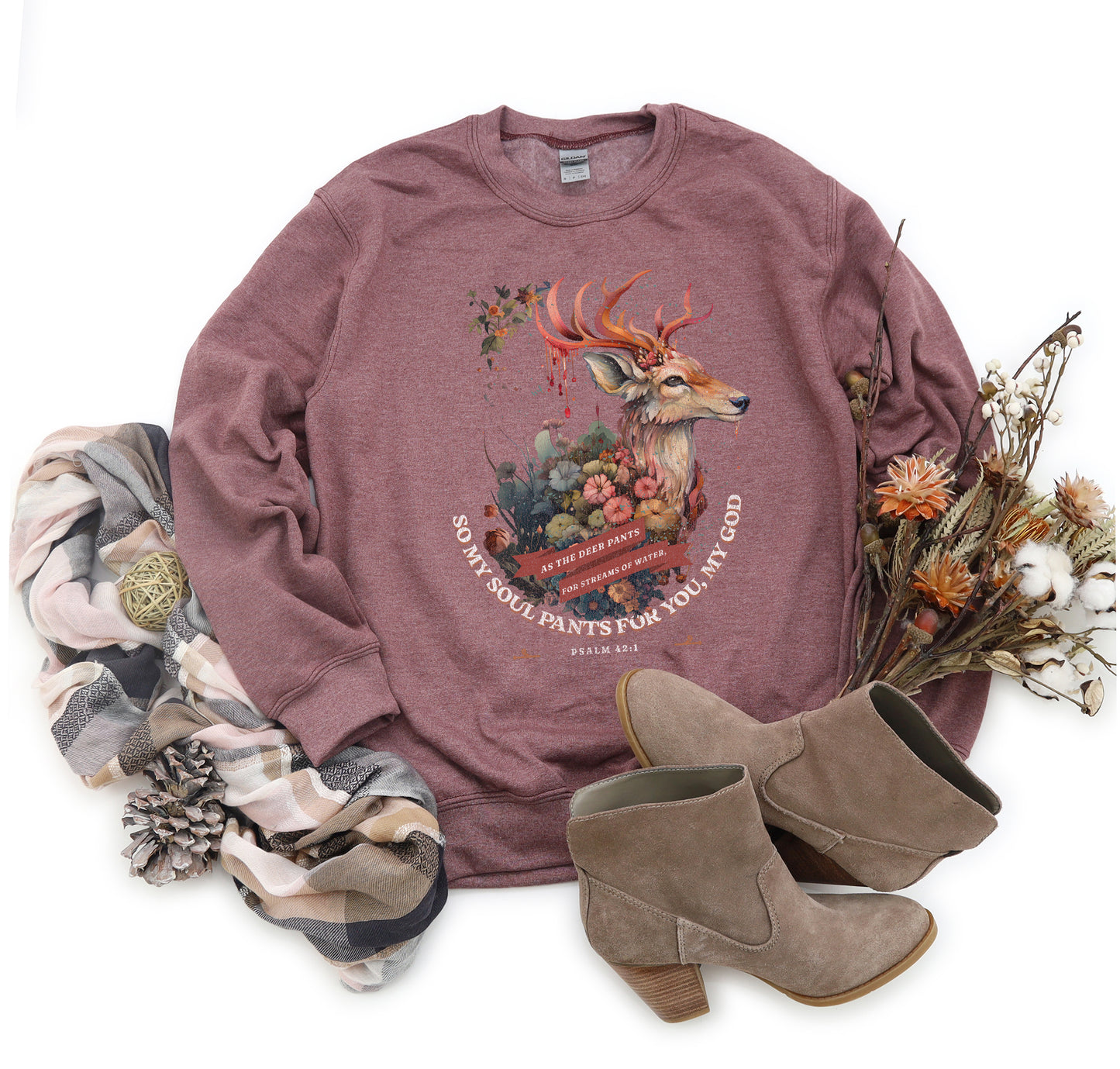 Deer Floral | Graphic Sweatshirt