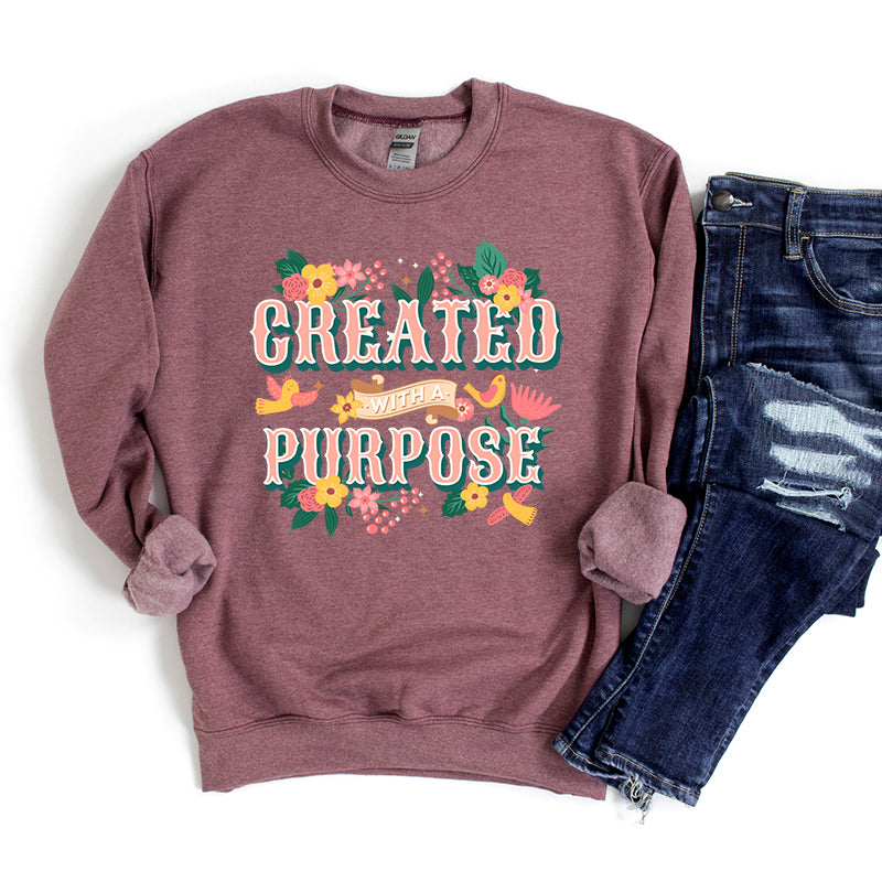 Created With A Purpose Birds | Sweatshirt