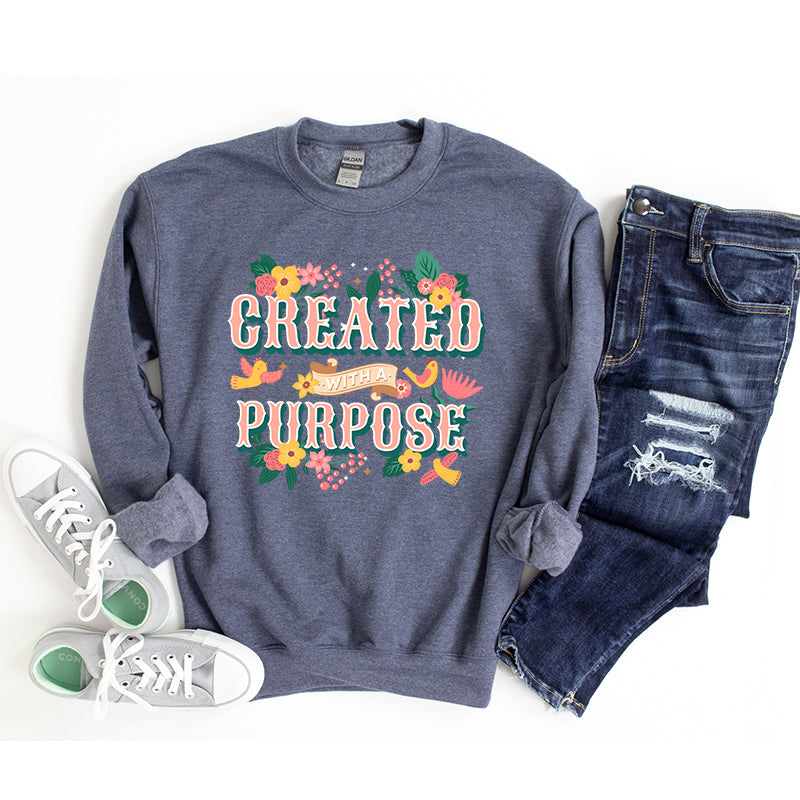 Created With A Purpose Birds | Sweatshirt