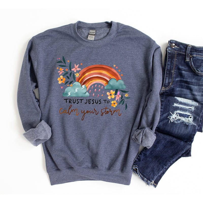 Trust Jesus Rainbow | Sweatshirt