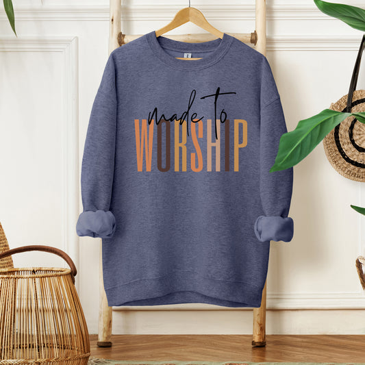 Made To Worship Cursive | Sweatshirt