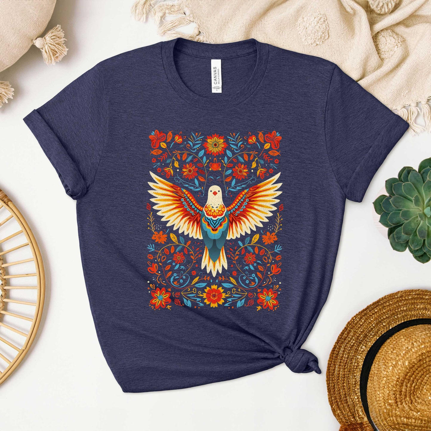 Holy Spirit Dove Floral | Short Sleeve Crew Neck