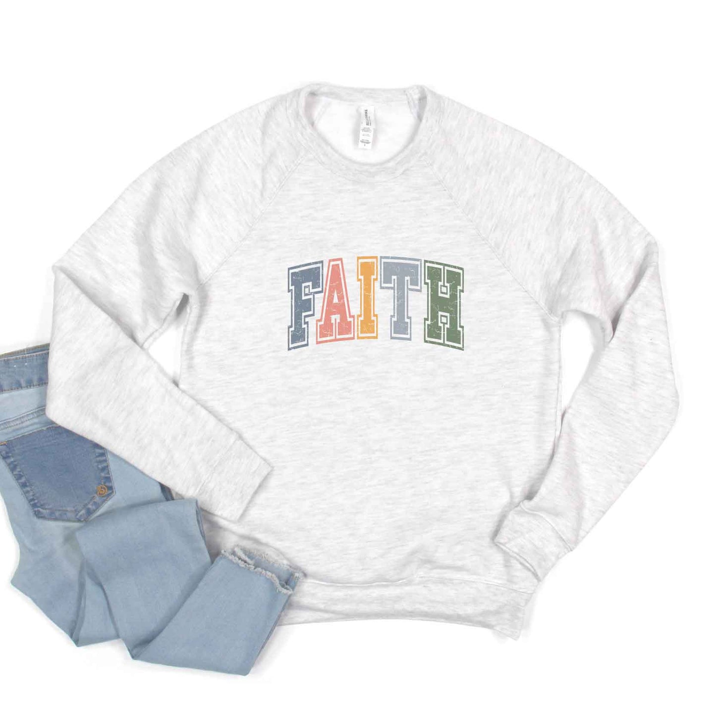 Faith Varsity | Bella Canvas Premium Sweatshirt