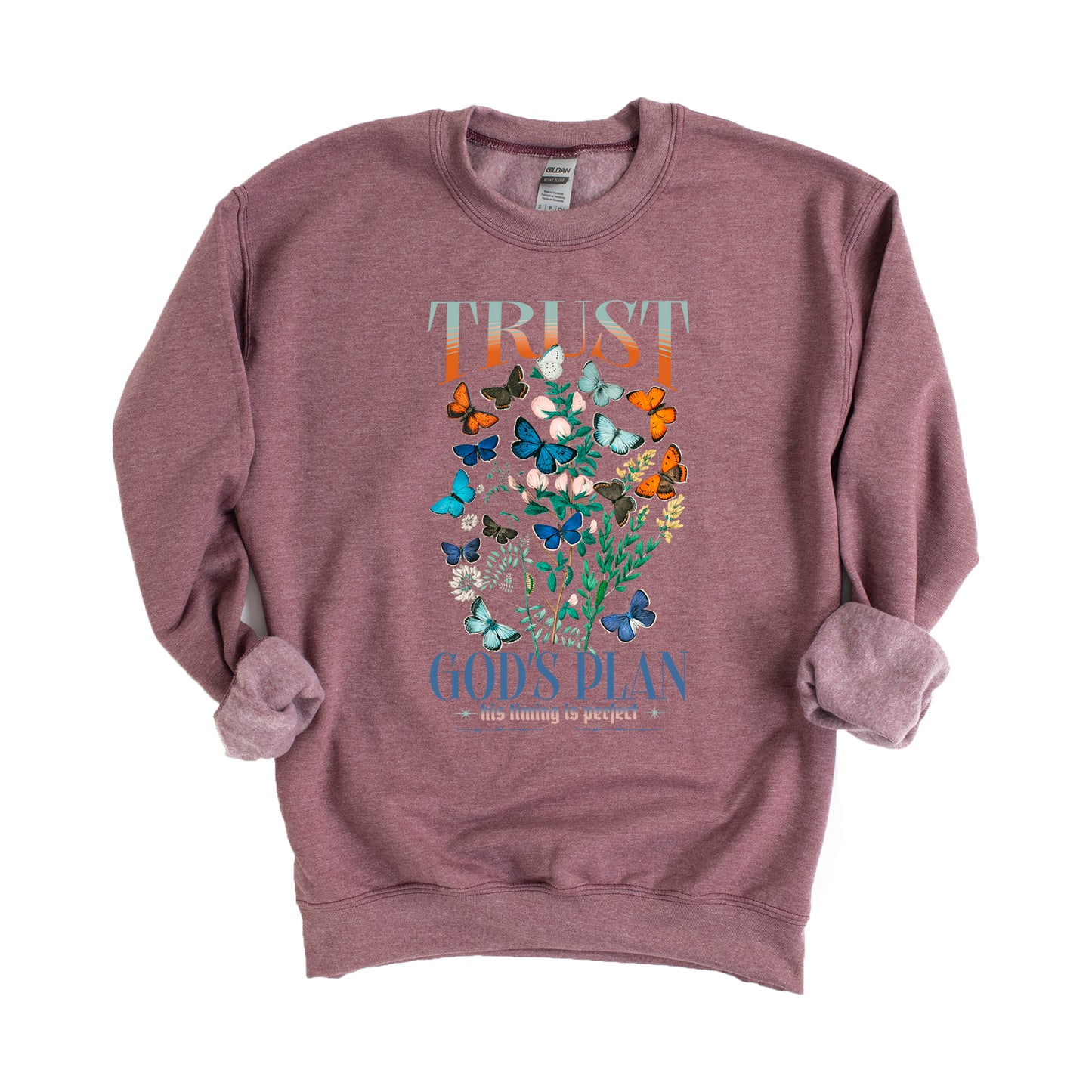 Trust God's Plan Butterflies | Graphic Sweatshirt