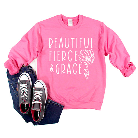 Beautiful Fierce And Grace | Youth Sweatshirt