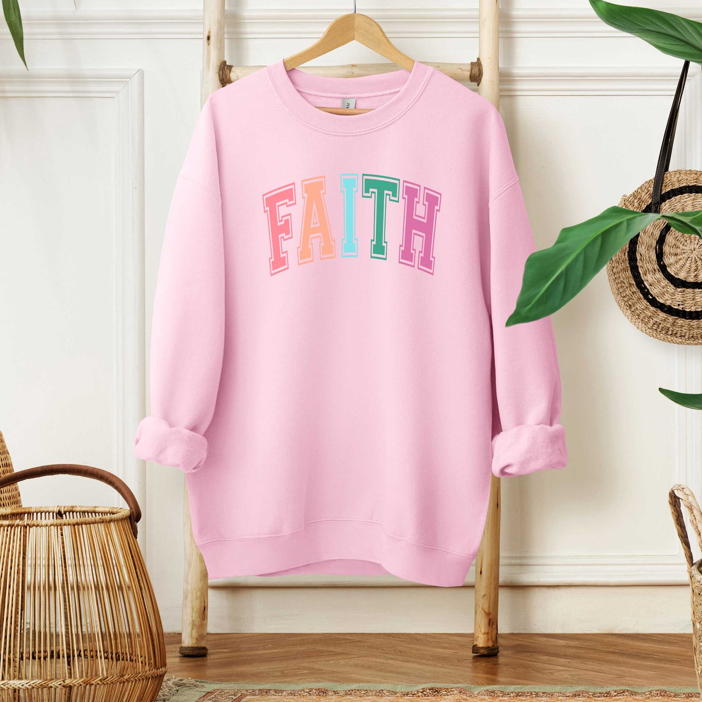 Faith Block Colorful | Graphic Sweatshirt