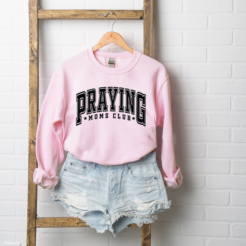 Praying Moms Club Varsity | Graphic Sweatshirt