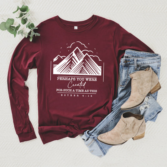 You Were Created Mountains | Long Sleeve Crew Neck