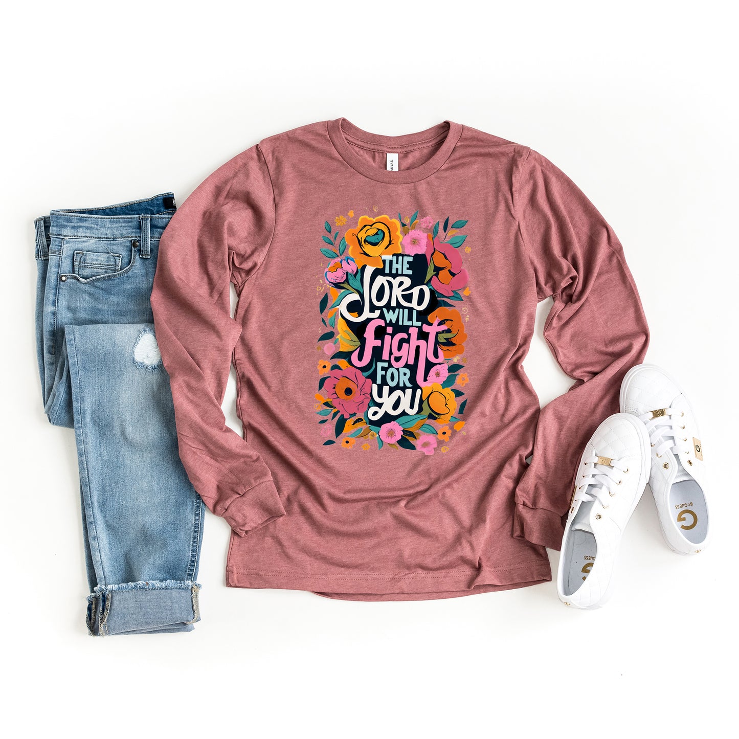 The Lord Will Fight For You | Long Sleeve Crew Neck