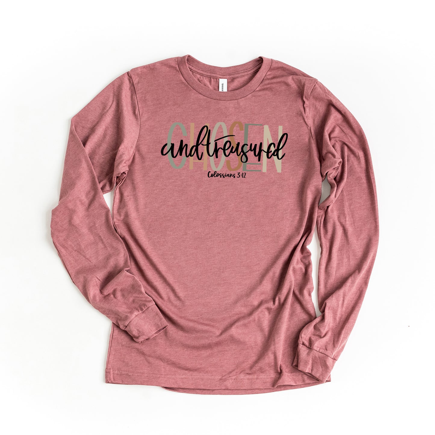 Boho Chosen And Treasured | Long Sleeve Crew Neck