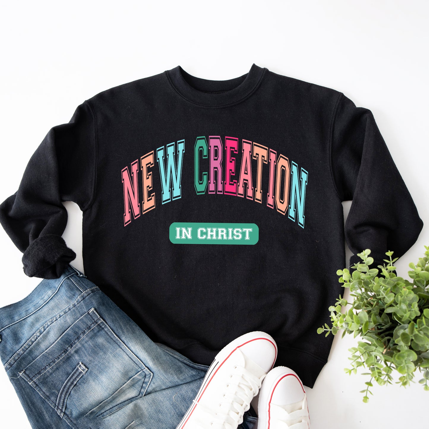 New Creation In Christ Colorful | Graphic Sweatshirt