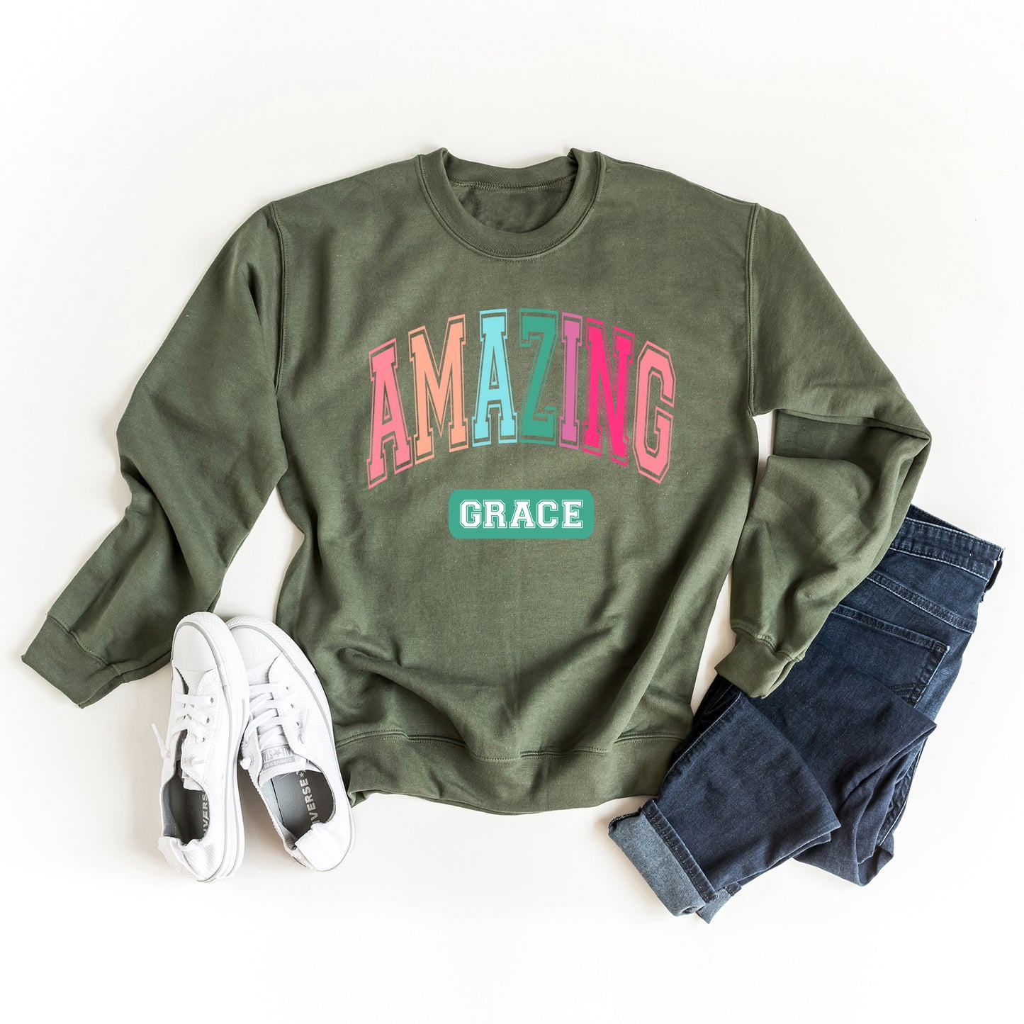 Grace Block Colorful | Graphic Sweatshirt