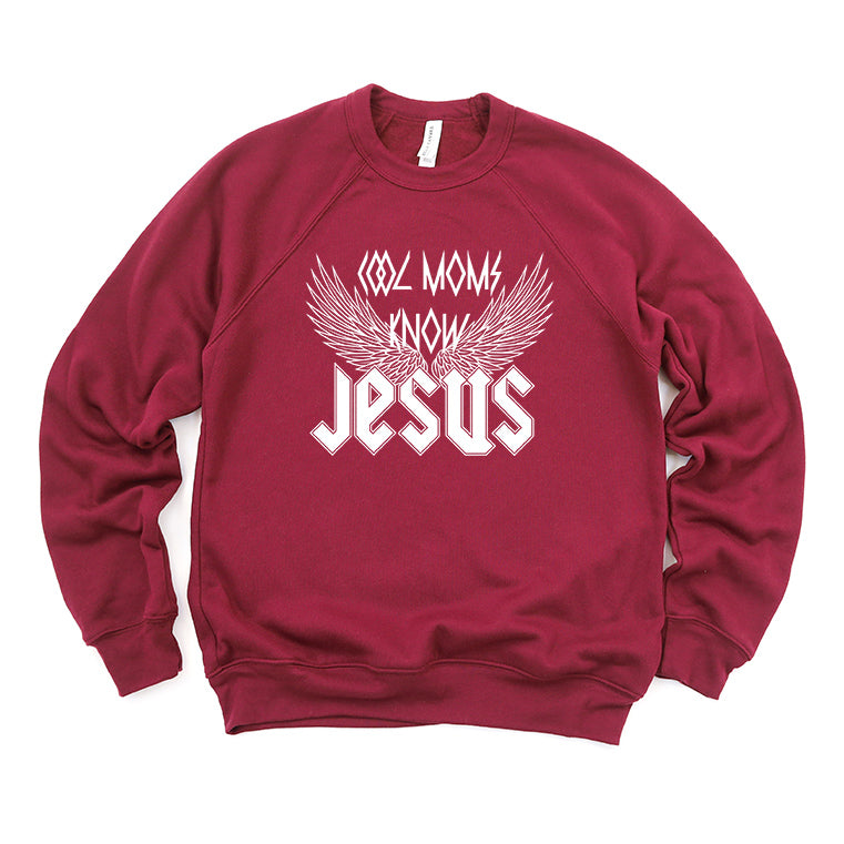 Cool Moms Know Jesus Wings | Bella Canvas Sweatshirt