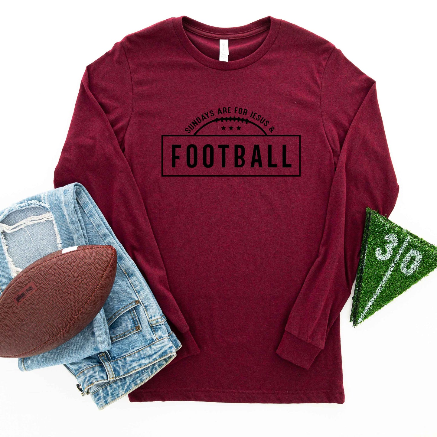 Jesus and Football | Long Sleeve Crew Neck