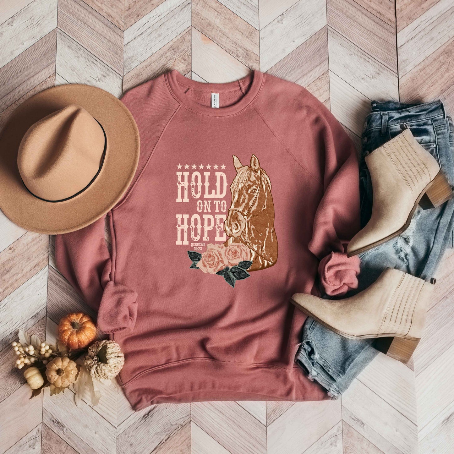 Hold On To Hope Horse | Bella Canvas Premium Sweatshirt