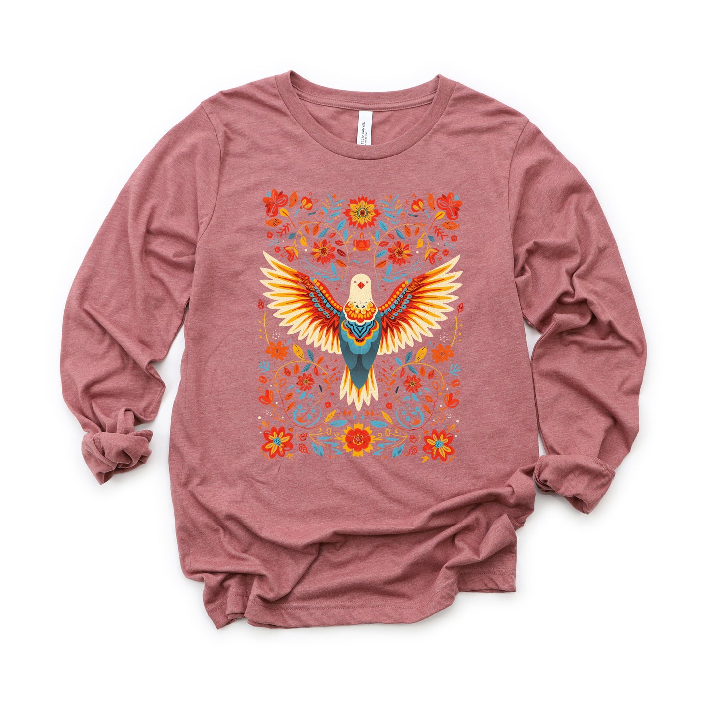 Holy Spirit Dove Floral | Long Sleeve Crew Neck