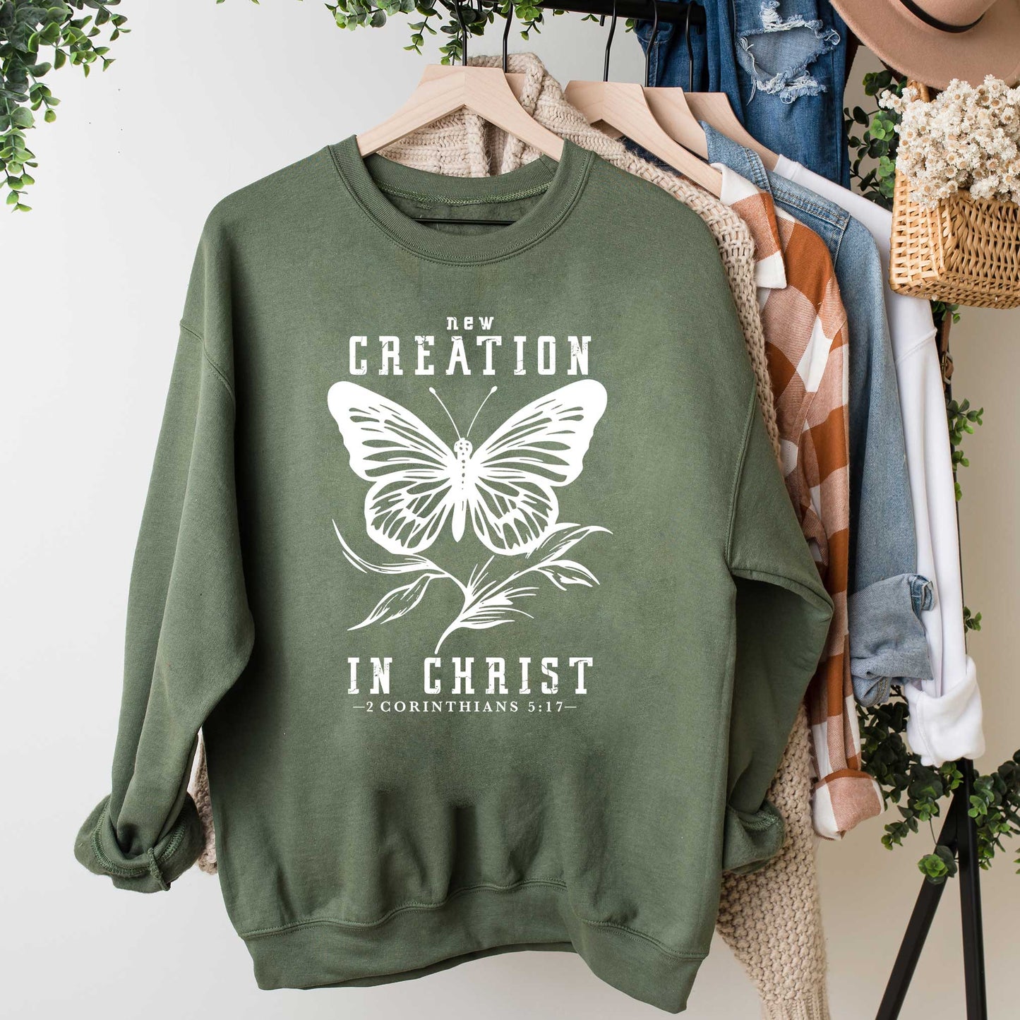 New Creation In Christ Butterfly | Sweatshirt