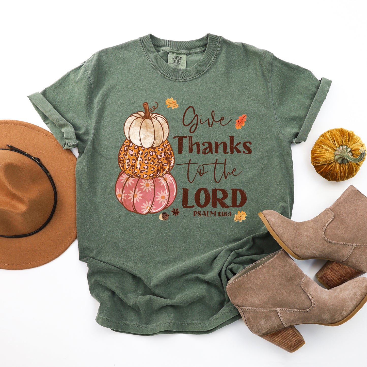 Give Thanks Pumpkins | Garment Dyed Tee