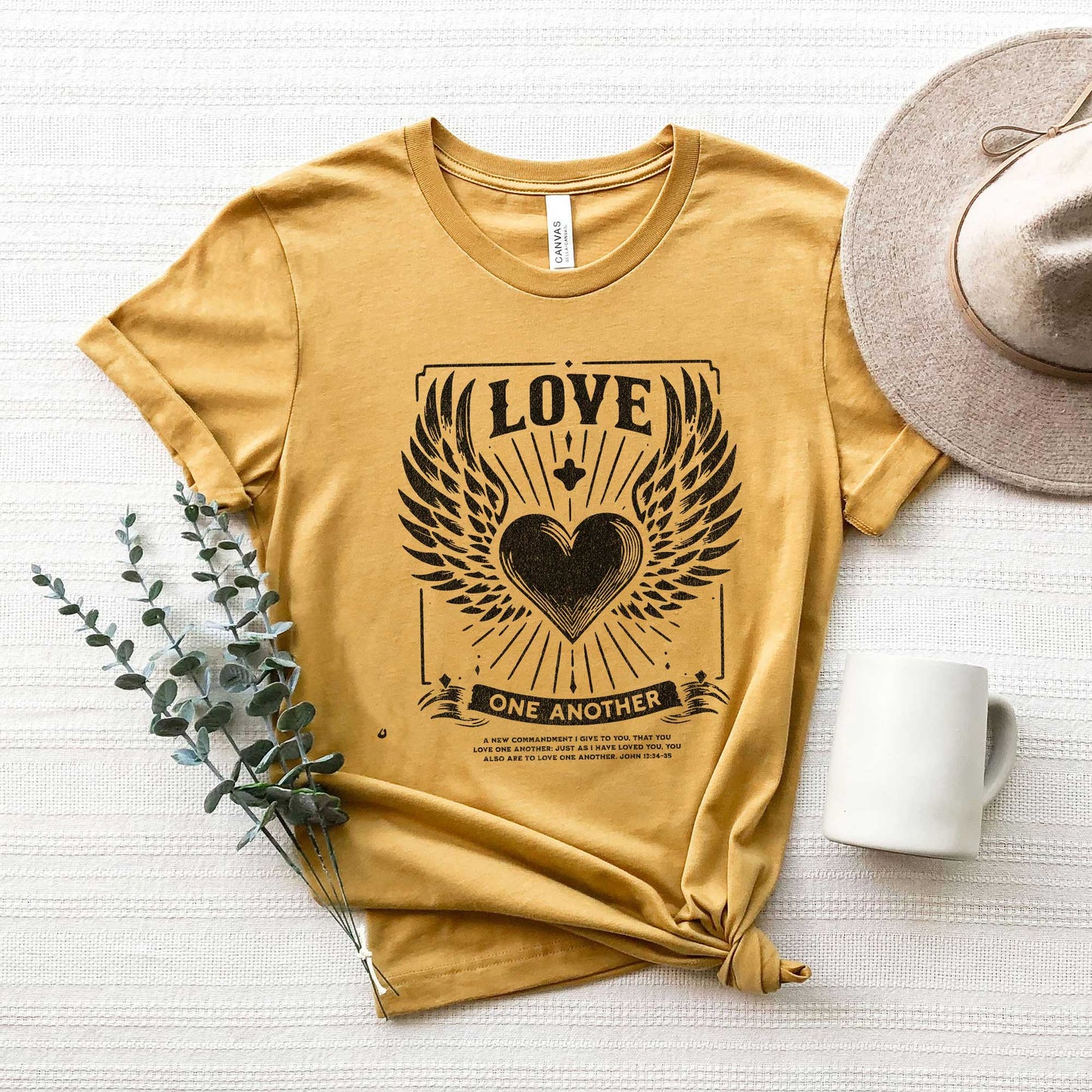 Love One Another Wings | Short Sleeve Crew Neck