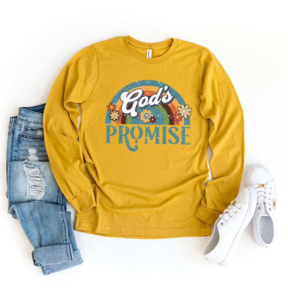 God's Promise Rainbow | Long Sleeve Crew Neck