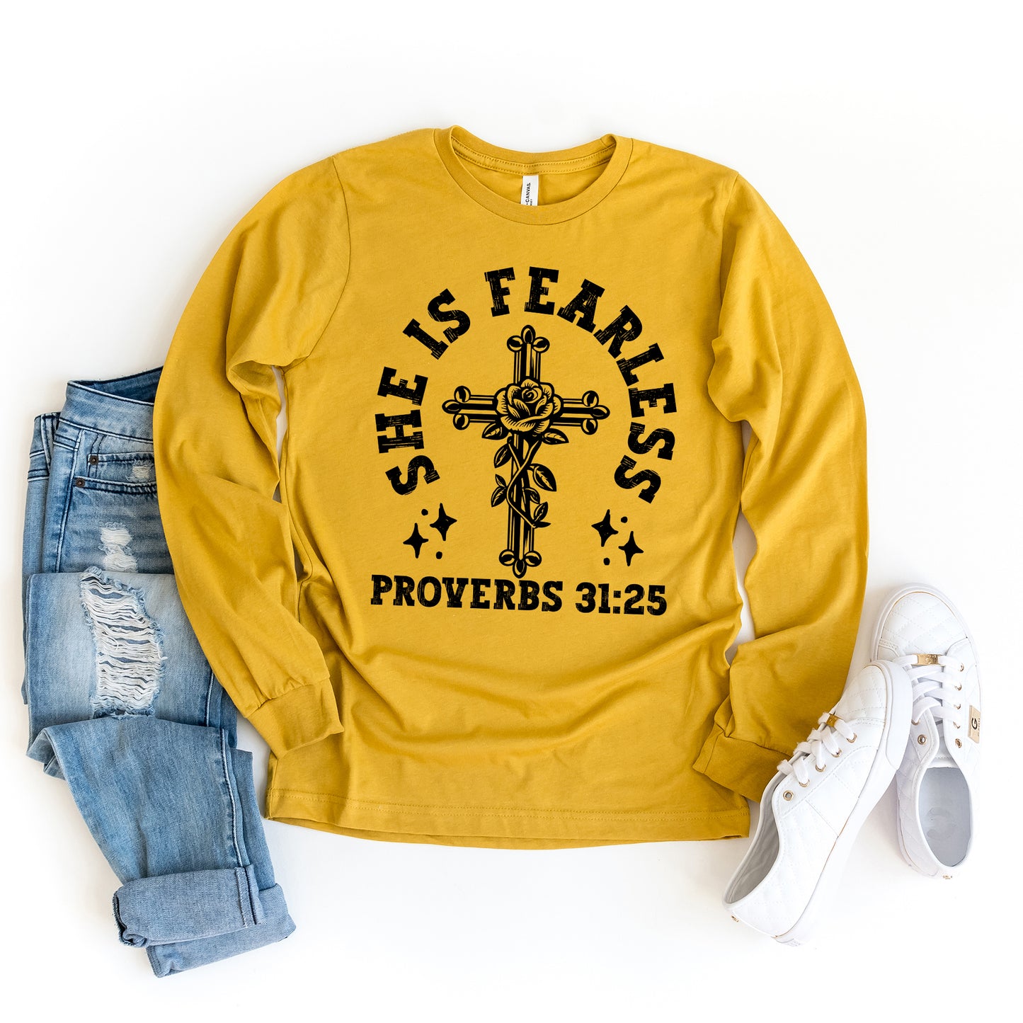 She Is Fearless | Long Sleeve Crew Neck