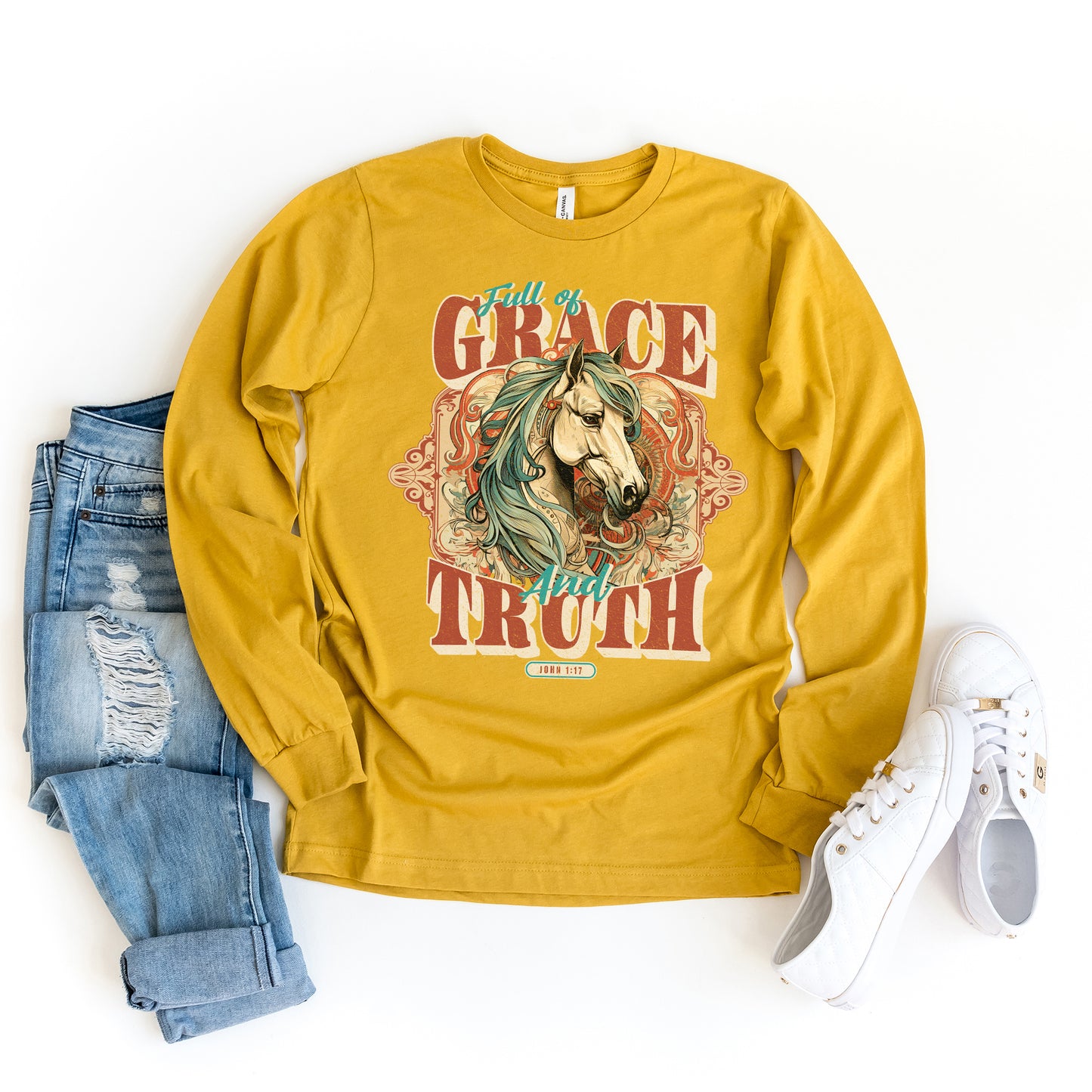 Grace Horse | Long Sleeve Crew Neck