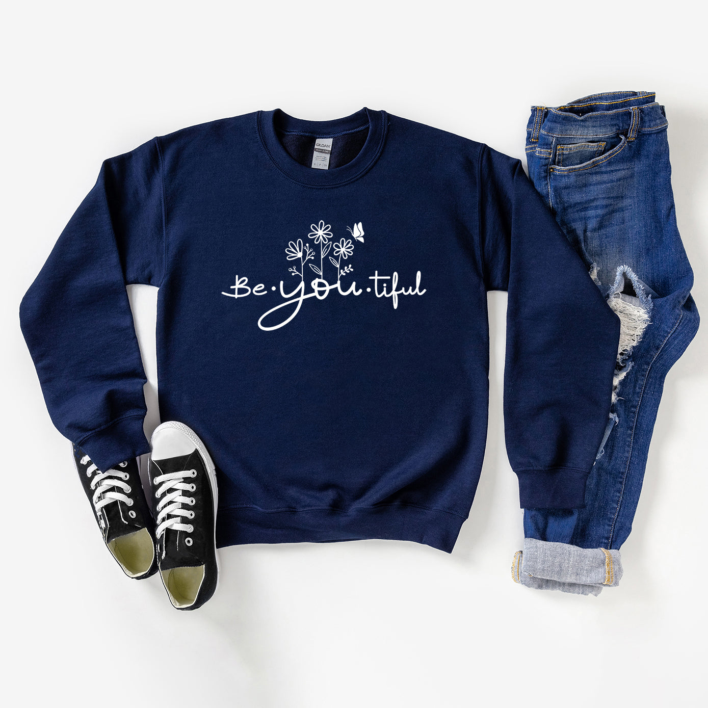 Be_You_Tiful Flowers | Youth Sweatshirt