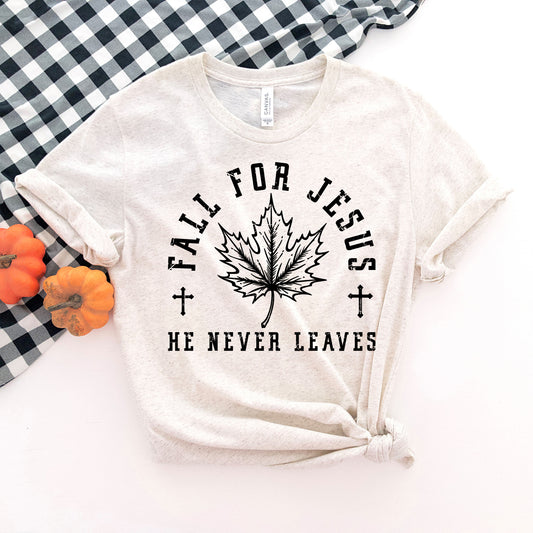 Fall For Jesus Leaf | Short Sleeve Crew Neck