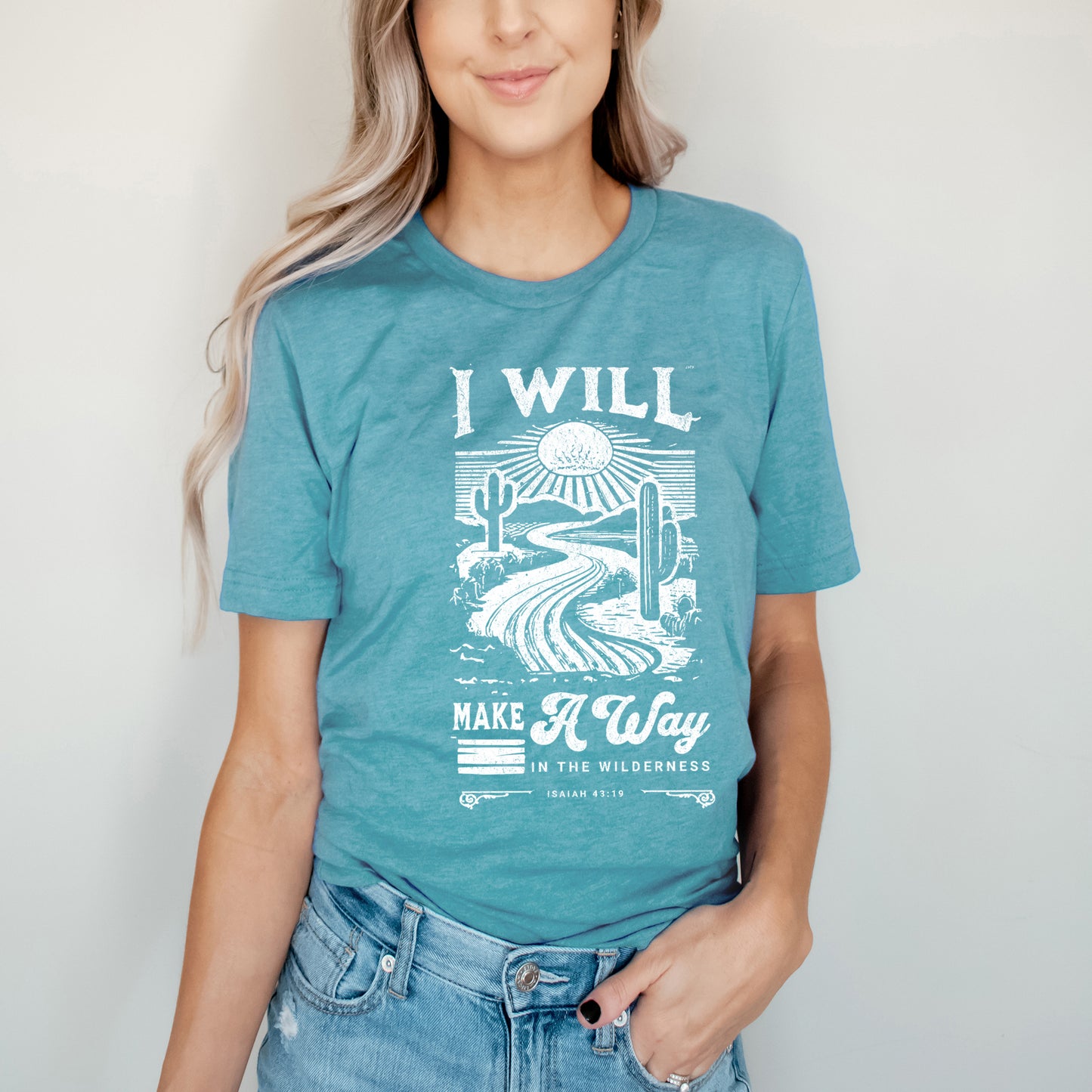 I Will Make A Way Cactus | Short Sleeve Crew Neck