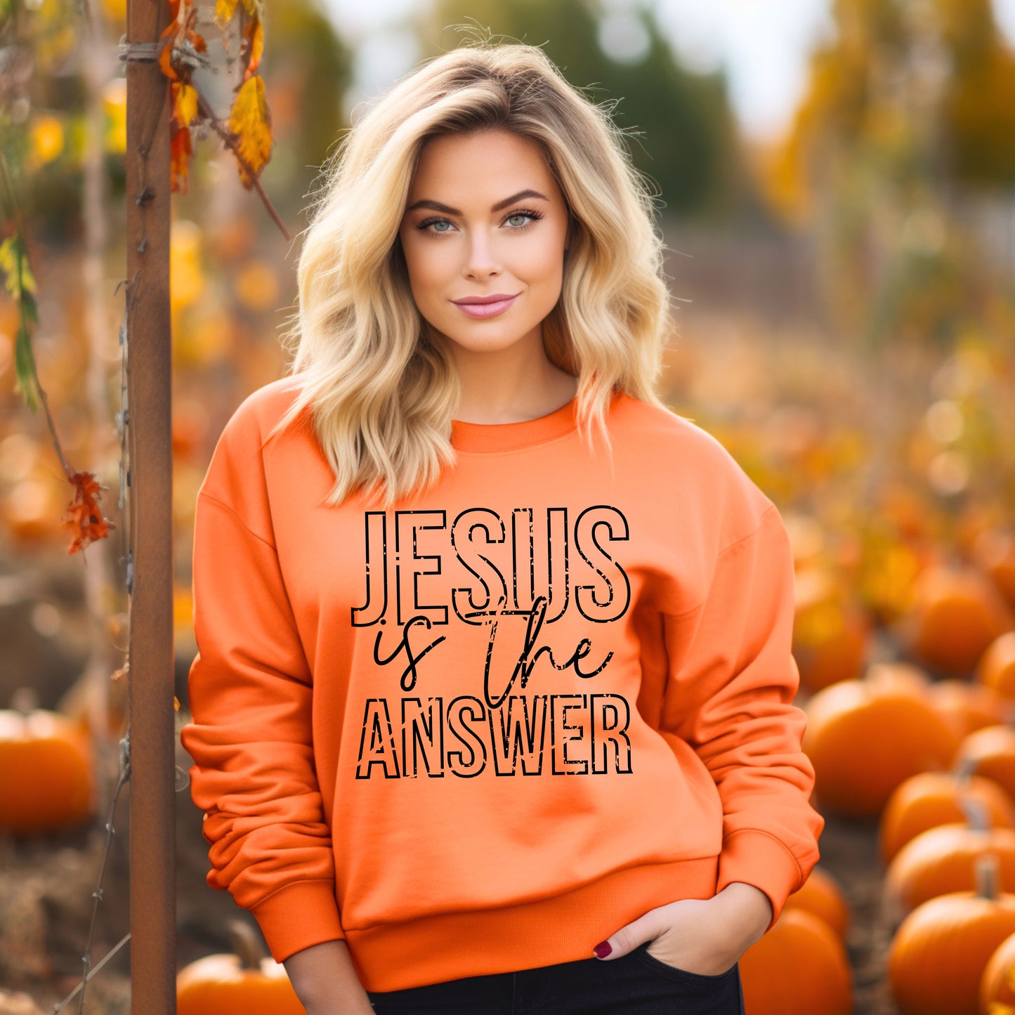 Jesus Is The Answer Block | Sweatshirt